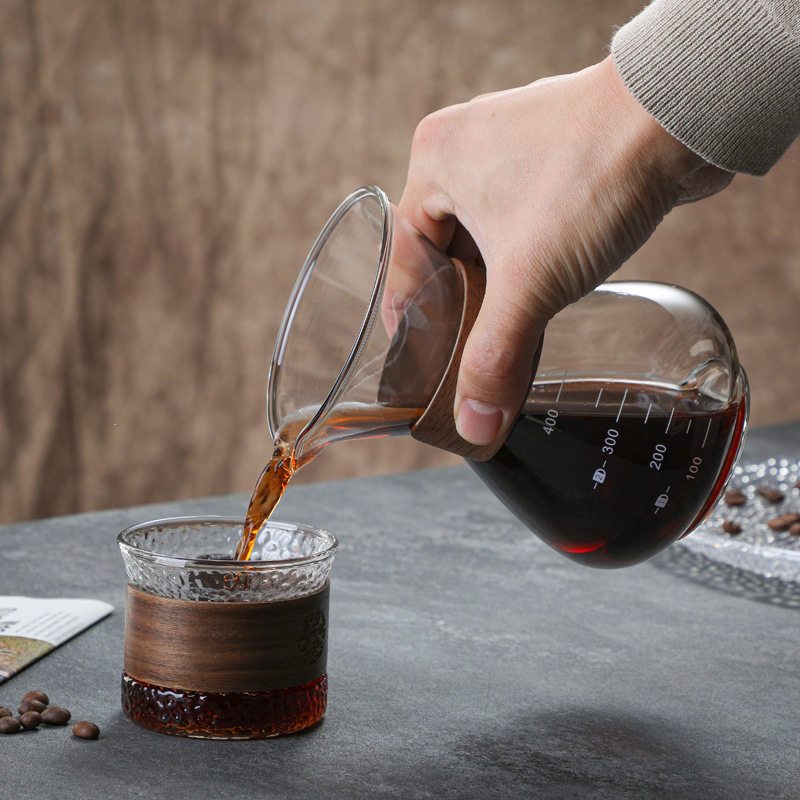 Glass Pour-Over Coffee Pot with Steel Filter – 400 ml
